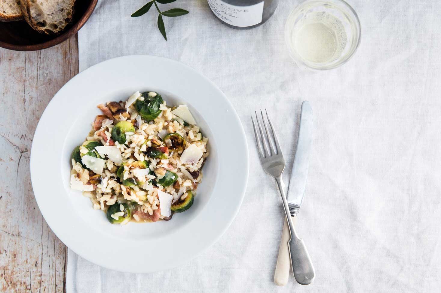 Recipe - sprout, bacon & chestnut risotto | These Four Walls blog