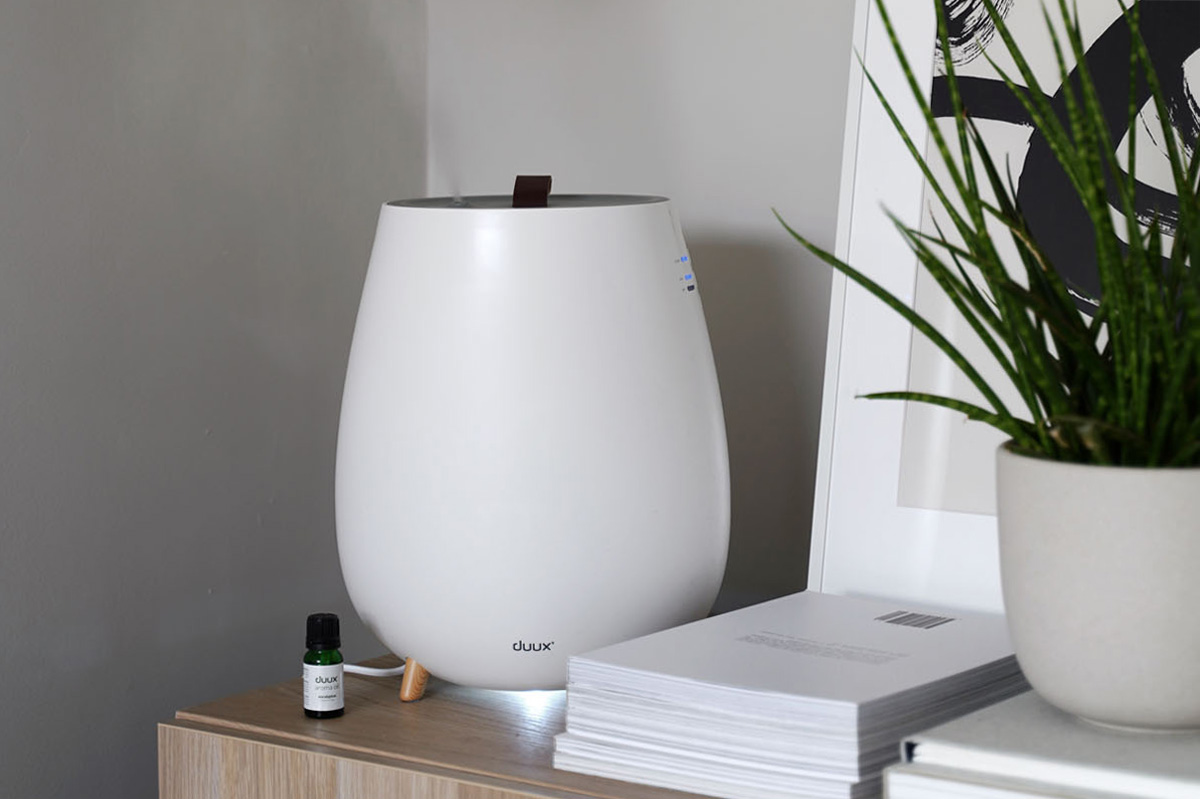 Improving home air quality with the Tag Ultrasonic humidifier from Duux | These Four Walls blog